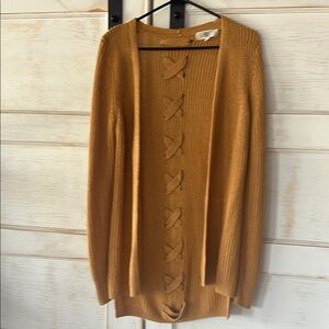 Women's Mustard Cardigan Sweater